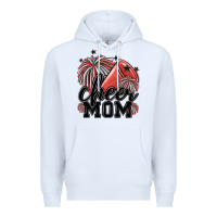 White cheer mom Premium Hoodie - MaliasSmallBusiness