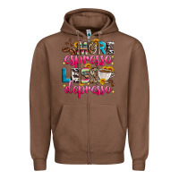 Chestnut more espresso less depresso Zipper Hoodie - Zillion Design Studio