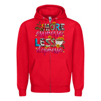 Red more espresso less depresso Zipper Hoodie - Zillion Design Studio