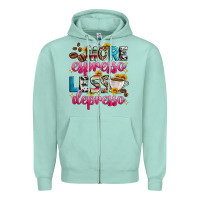 Seafoam more espresso less depresso Zipper Hoodie - Zillion Design Studio