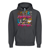 Smoke more espresso less depresso Zipper Hoodie - Zillion Design Studio