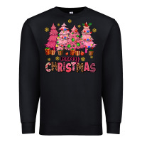 Black pink christmas trees Premium Sweatshirt - AdoDesignShop