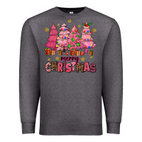 Charcoal Heather pink christmas trees Premium Sweatshirt - AdoDesignShop