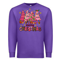 Purple pink christmas trees Premium Sweatshirt - AdoDesignShop
