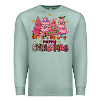 Seafoam pink christmas trees Premium Sweatshirt - AdoDesignShop