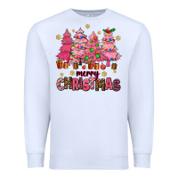 White pink christmas trees Premium Sweatshirt - AdoDesignShop