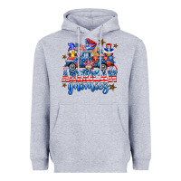 Heather Grey American truck gnomes Heavyweight Hoodie - AdoDesignShop