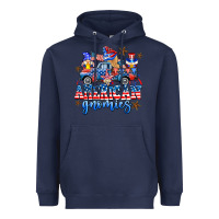 Navy American truck gnomes Heavyweight Hoodie - AdoDesignShop
