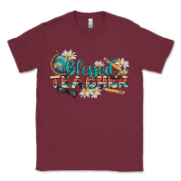 Burgundy blessed teacher Classic Tee - texasbilliewilder