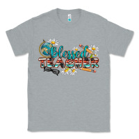 Heather Grey blessed teacher Classic Tee - texasbilliewilder