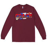Burgundy coach Long Sleeve Tee - texasbilliewilder