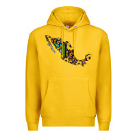 Lemon Guerrero Mexico Serape Cactus Sunflower Map Premium Hoodie - RanaPortraitStore