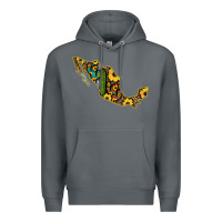 Rock Guerrero Mexico Serape Cactus Sunflower Map Premium Hoodie - RanaPortraitStore