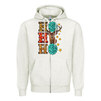 Oatmeal Heather christmas ho ho ho Zipper Hoodie - RanaPortraitStore