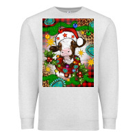 Oatmeal Heather christmas cow air freshener Premium Sweatshirt - Artiststas