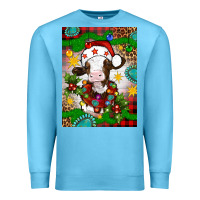 Ocean Blue christmas cow air freshener Premium Sweatshirt - Artiststas