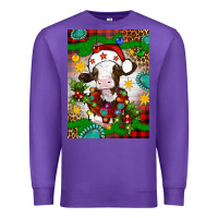 Purple christmas cow air freshener Premium Sweatshirt - Artiststas