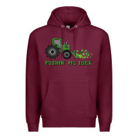Burgundy pushin' my luck Premium Hoodie - MaliasSmallBusiness