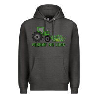 Charcoal Heather pushin' my luck Premium Hoodie - MaliasSmallBusiness