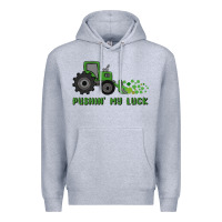 Heather Grey pushin' my luck Premium Hoodie - MaliasSmallBusiness