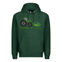 Sports Green pushin' my luck Premium Hoodie - MaliasSmallBusiness