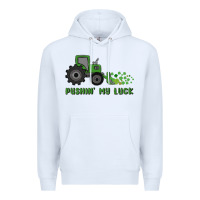 White pushin' my luck Premium Hoodie - MaliasSmallBusiness
