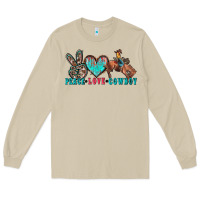 Mushroom peace love cowboy Long Sleeve Tee - Zillion Design Studio