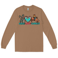 Toasted Coconut peace love cowboy Long Sleeve Tee - Zillion Design Studio