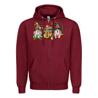 Burgundy Mexican Mom Gnome Zipper Hoodie - texasbilliewilder