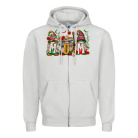 Dove Grey Mexican Mom Gnome Zipper Hoodie - texasbilliewilder