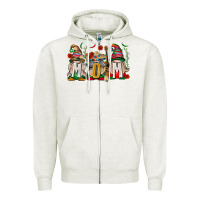 Oatmeal Heather Mexican Mom Gnome Zipper Hoodie - texasbilliewilder