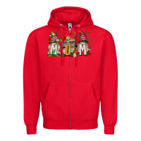 Red Mexican Mom Gnome Zipper Hoodie - texasbilliewilder