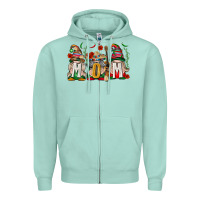 Seafoam Mexican Mom Gnome Zipper Hoodie - texasbilliewilder