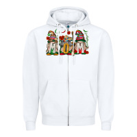 White Mexican Mom Gnome Zipper Hoodie - texasbilliewilder
