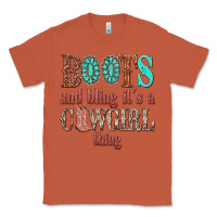 Copper boots and bling its a cowgirl thing Classic Tee - texasbilliewilder