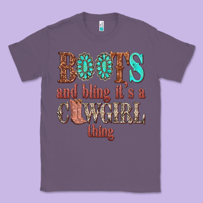Boots And Bling Its A Cowgirl Thing Classic Tee Designed By Texasbilliewilder