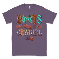 Lavender boots and bling its a cowgirl thing Classic Tee - texasbilliewilder