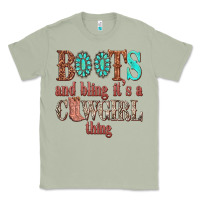 Matcha boots and bling its a cowgirl thing Classic Tee - texasbilliewilder