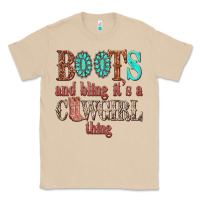 Mushroom boots and bling its a cowgirl thing Classic Tee - texasbilliewilder