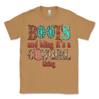 Toasted Coconut boots and bling its a cowgirl thing Classic Tee - texasbilliewilder