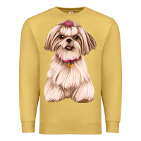 Antique Gold Shih Tzu Dog Design Premium Sweatshirt - JahusDesignShop