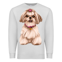 Dove Grey Shih Tzu Dog Design Premium Sweatshirt - JahusDesignShop
