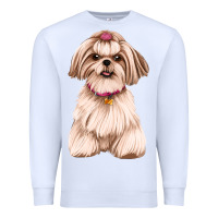White Shih Tzu Dog Design Premium Sweatshirt - JahusDesignShop