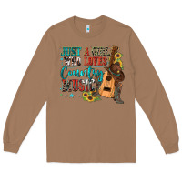 Toasted Coconut just a girl who loves country music Long Sleeve Tee - Zillion Design Studio
