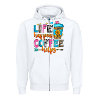 White life happens coffee helps Zipper Hoodie - Zillion Design Studio