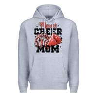 Heather Grey mascot cheer mom Premium Hoodie - MaliasSmallBusiness