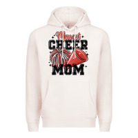 Pale Pink mascot cheer mom Premium Hoodie - MaliasSmallBusiness