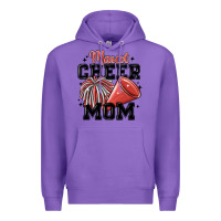 Purple mascot cheer mom Premium Hoodie - MaliasSmallBusiness