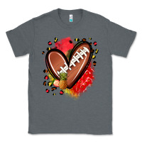 Charcoal Heather fruits and football heart Classic Tee - Zillion Design Studio