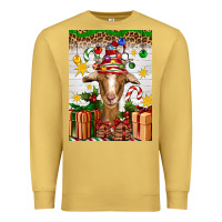 Antique Gold christmas goat air freshener Premium Sweatshirt - Artiststas